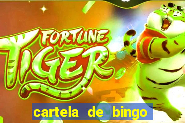 cartela de bingo cha de bebe